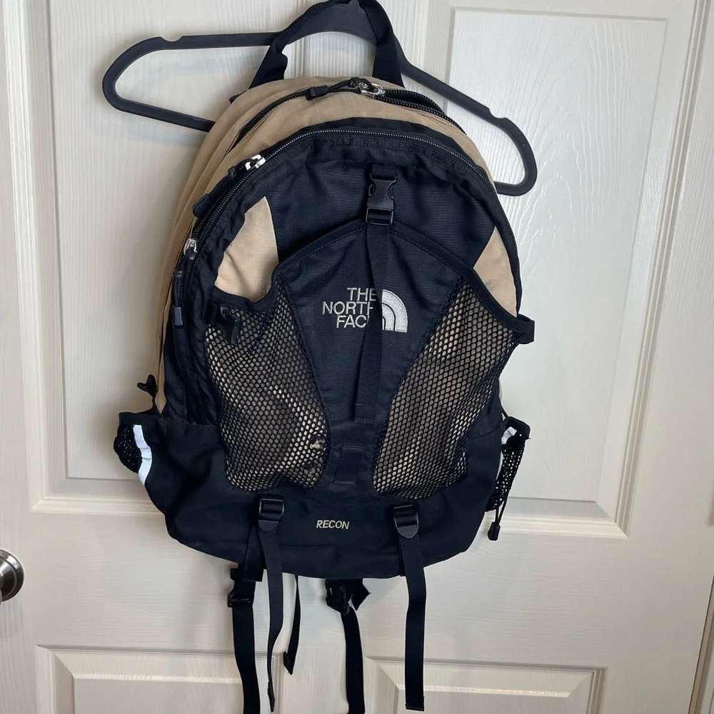 The North Face Recon Black and Tan Backpack